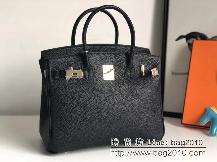 愛馬仕Hermes經典款荔枝紋軟牛皮鉑金包 百搭手提包 0AM1853